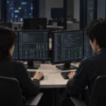 夜間の運用室で自動復旧を止める瀬名と律