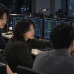 夜間の運用室で無許可AI利用を調べる瀬名と律たち
