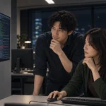 夜間の運用室でAIを使う攻撃者の探索を追う瀬名と律